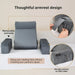Extra-Large Memory Foam Reading Pillow with Armrests — Bed & Chair Backrest for TV and Gaming