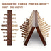 Magnetic Wooden Chess Set 39.37 cm (15.5in) Folding Travel Board with 2 Extra Queens