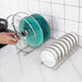 Stainless Steel Dish Draining Rack – Space‑saving Plate & Bowl Holder (Free‑standing)