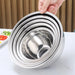 5-piece Stainless Steel Salad Basins with Lids — 2L+ Mixing & Baking Bowls (Silver)