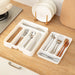 4 or 5-Compartment Cutlery Drawer Organiser – PP Tray, Easy Clean (White)