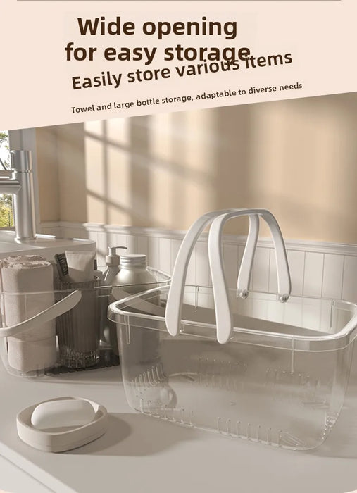 Large Capacity Portable Bath Basket – Handheld Shower Caddy & Bathroom Organiser