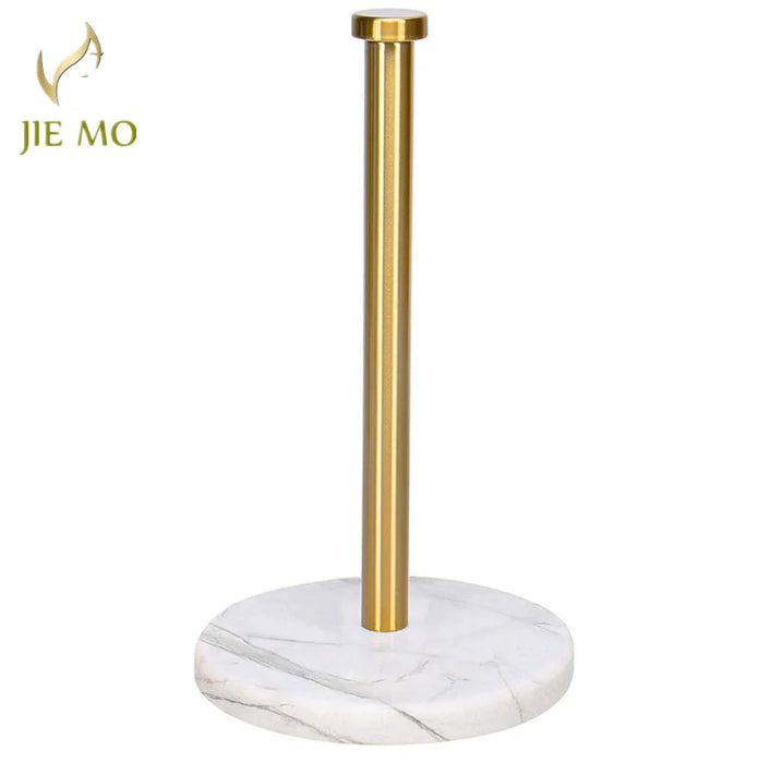 Marble Vertical Paper Towel & Plastic Wrap Rack — Brushed Gold