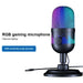 USB Condenser Microphone with RGB — 192kHz/24bit Cardioid Mic for Streaming & Recording