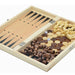 3-in-1 Folding Wooden Game Set — Chess, Checkers & Backgammon (24cm)