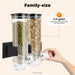 3L Wall‑Mounted Double Cereal Dispenser — Black with Measuring Cups
