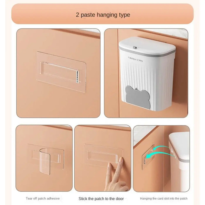 Cabinet Compost Bin with Lid — 6L or 10L, Wall‑Mount or Free‑Standing
