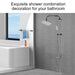 Square Stainless Steel Shower Head Set with 8-inch Rainfall & Mixer