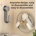 Drill‑Free Suction Cup Rotating Kitchen Rack — Wall‑Mounted Pot Lid & Chopping Board Holder with Hooks