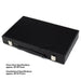Backgammon & Chess Folding Set in Stitched Black Leatherette Case