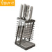 Double‑Sided Magnetic Knife Block with Acrylic Shield — Acacia Wood