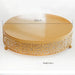 Gold Metal Cake Stand — 20/25/30cm Round Dessert Display (8cm High)