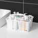 Portable Plastic Shower Caddy with Handle — Divided Storage Basket 30×20×13cm