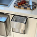 Wall-Mounted Stainless Steel Kitchen Bin — No-Bend-Over, Press-On Lid