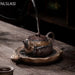 Japanese‑Style Gilt Iron‑Glaze Ceramic Teapot 250ml – Handmade Pu'er & Oolong Teaware