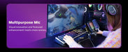 USB Condenser Gaming Microphone A6V — RGB, Pop Filter & Shock Mount