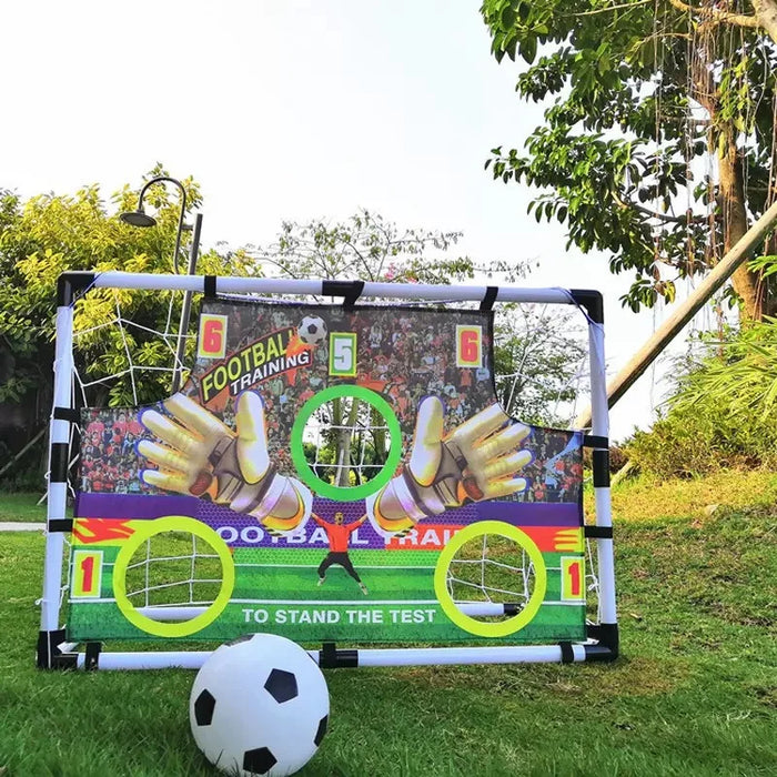 Mini Folding Inflatable Football Goal — 80cm Portable Practice Net