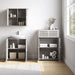 Modern Wooden Freestanding Bathroom Cabinet - Grey Oak, 60 x 30 x 85cm