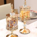 Light Luxury Crystal Glass Storage Jar with Lid — European & American Style