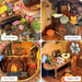 Wooden DIY Magic Ring House Miniature – Handmade Forest Casa Bookends