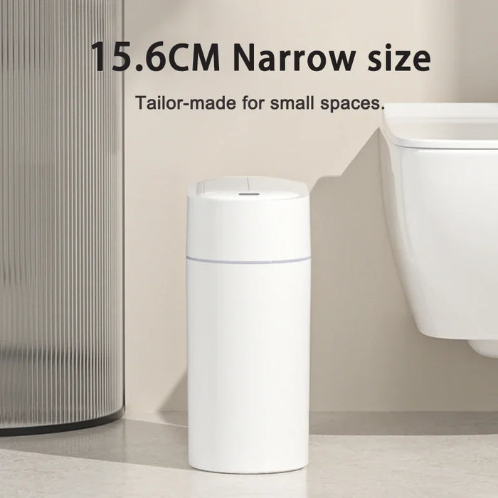 7L/9L Two‑way Sensor Bin with Lid — Battery‑powered, Wall‑mount or Freestanding Narrow‑slit Bin