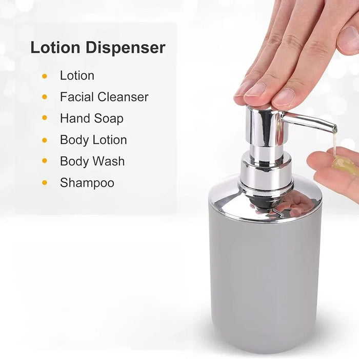 6-Piece Plastic Bathroom Accessory Set — Toothbrush Holder, Dispenser, Soap Dish & More