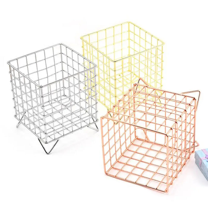 Square Coffee Pod Holder — Large Capacity Iron Capsule Storage