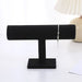 Velvet T-Bar Jewellery Display Stand – Necklace, Bracelet & Watch Holder