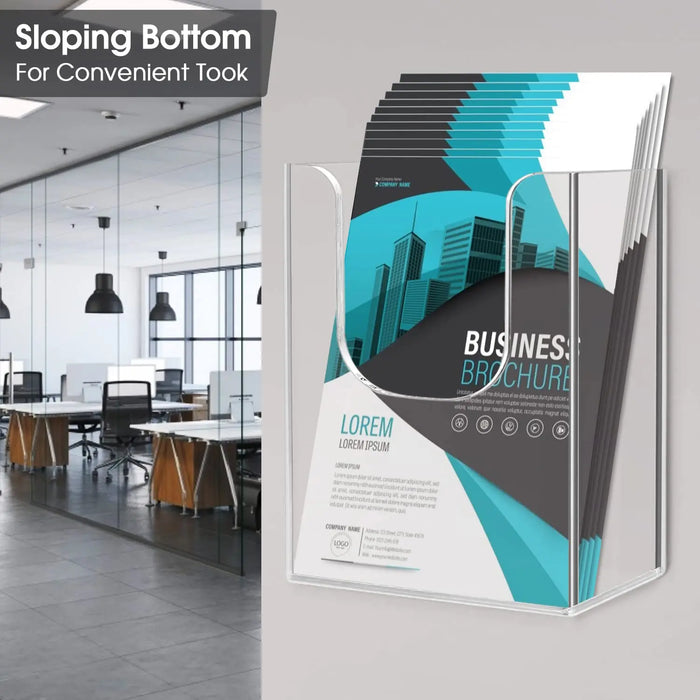 A4/A5 Wall-Mounted Clear Acrylic Brochure & Flyer Holder — Magnetic Options