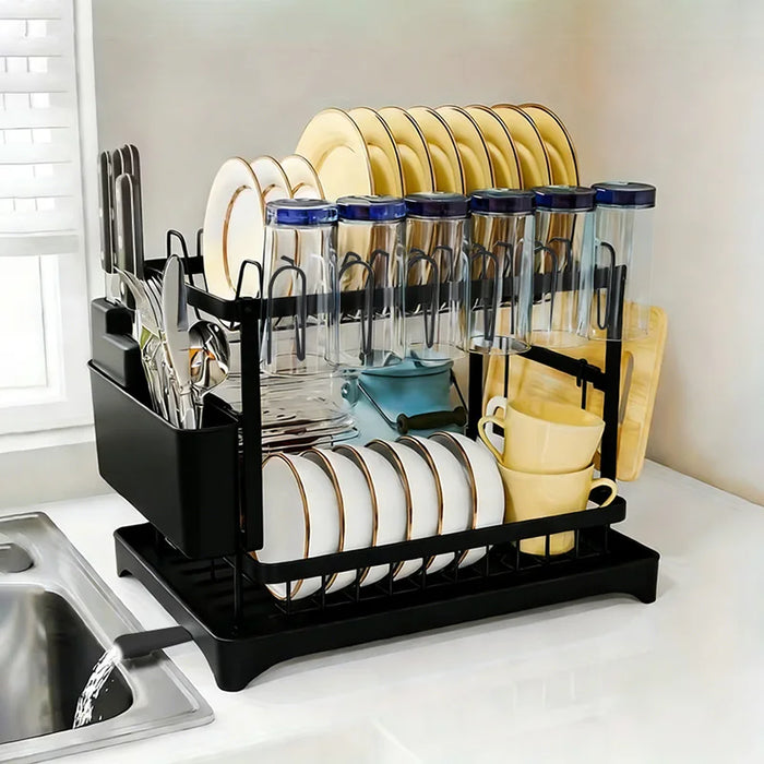 Stainless Steel Over-Sink Plate Organiser with Adjustable Drainboard WDJ-6