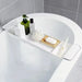 Extendable Bathtub Tray – Single‑Tier Corner Bathroom Shelf (Plastic)