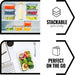 Kitchen Food Container Set — 10× 840ml BPA-Free Plastic, Microwave & Dishwasher Safe, with 10 Stickers & Marker