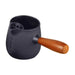 600ml Cast Iron Teapot with Wooden Handle — Stove-Top Brewing Kettle