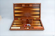 Solid Mahogany Veneer Backgammon Set – Foldable Tabletop Game for Family Entertainment