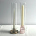 Set of 10 Glass Hurricane Candle Sleeves — 5cm x 27cm