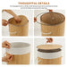 Bamboo Laundry Basket with Lid & Removable Liner, 36×36×50cm (14.2×19.7in)