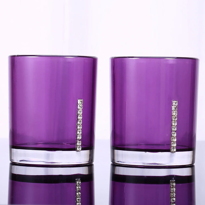 5‑Piece Purple Acrylic Bathroom Set — Emulsion Bottle, Toothbrush Holder, Soap Dish & 2 Cups