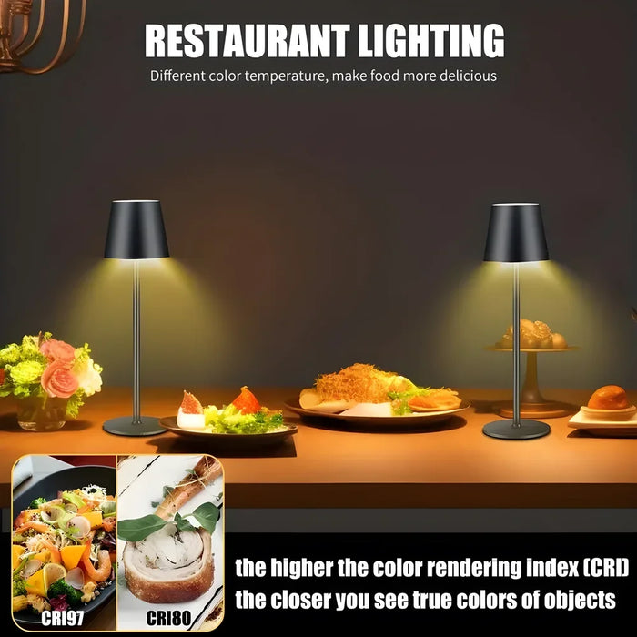 LED Rechargeable Desk Lamp - Touch Switch Table Lights, 3 Colour Modes, Dimmable Feature - Ideal for Bedroom, Living Room, Bar & Dinner Decoration Lighting