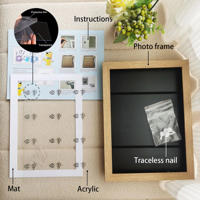 Magnetic A4 Wood Flap Art Frame — Store & Display Children’s Artwork
