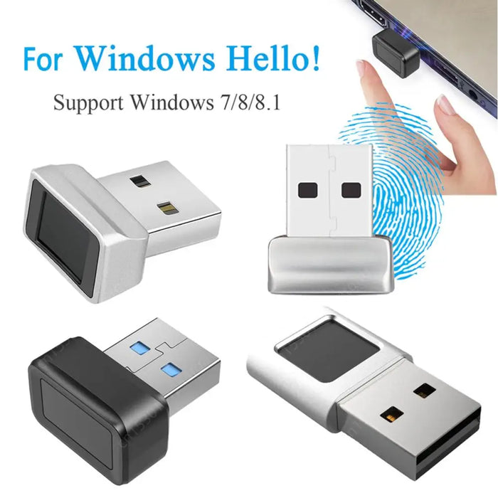 USB Fingerprint Key U5/U7/U8 — 360° Biometric Reader for Windows 10 and 11