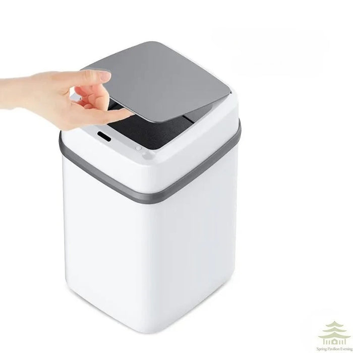 13L Rectangular Touch-Top Kitchen & Bathroom Bin – White
