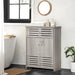 Modern Wooden Freestanding Bathroom Cabinet - Grey Oak, 60 x 30 x 85cm