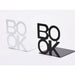 Metal L-Shaped Bookend — Non-Slip Book Support for Home, Office & Library (White/Black)