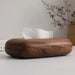 Nut‑brown Solid Wood Tissue Box Cover — Simple, Large Capacity Tissue Holder