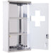 Lockable Wall‑Mounted Medicine Cabinet with Safety Glass Door, Silver, 48cm