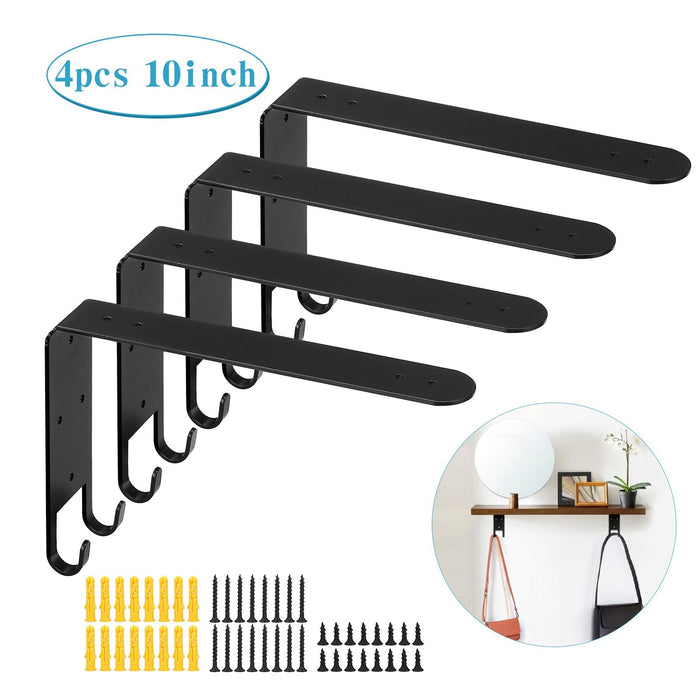 AGSIVO 4pcs Vintage Model - Wall Mounted Floating Shelves with Hook Support Holder - Ideal for Organized Board Display and Storage Solutions - Shopsta EU