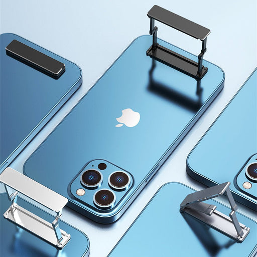 Aluminum Alloy Mini Invisible Stand - Foldable Phone Holder, Universal Back Sticker Bracket - Ideal for iPhone 14/13 Pro, Xiaomi 13, Samsung Users - Shopsta EU
