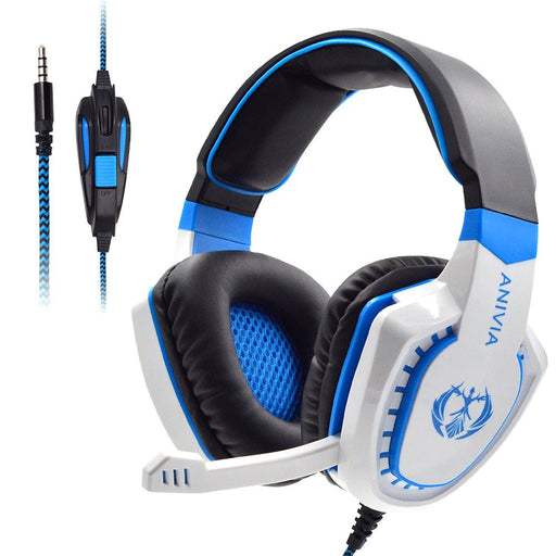Anivia AH28 Gaming Headset - 3.5mm Audio Interface, Omnidirectional Flexible Microphone, Compatible with PS4, Xbox S/X, Laptop, PC - Ideal for Gamers and Virtual Meetings - Shopsta EU