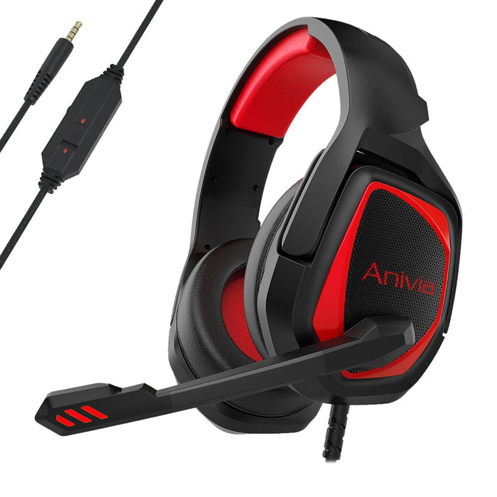Anivia MH602 Gaming Headset - 3.5mm Audio Interface, Omnidirectional Noise Isolating Flexible Microphone - Perfect for PS4, Xbox S/X, Laptop, and PC Gamers - Shopsta EU