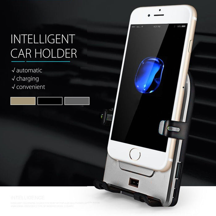Auto USB IR Infrared Charger - Intelligent Motion Car Air Vent Holder for Smartphones - Ideal Solution for Handsfree, On The Move Charging - Shopsta EU